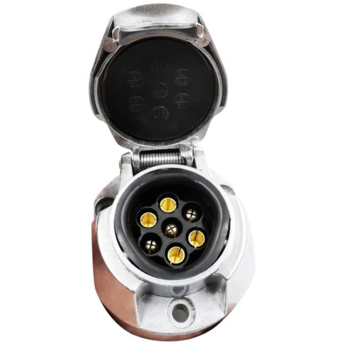 2 Stück VS171EW 7P 12V Aluminiumlegierung Anhängersteckdose EU-Stecker – Bild 1