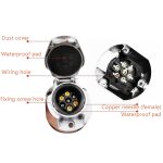 2 Stück VS171EW 7P 12V Aluminiumlegierung Anhängersteckdose EU-Stecker – Bild 3