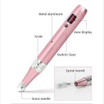 Mikrokristalliner Nano-Elektro-Importeur, Schönheitsinstrument zur Entfernung von Sommersprossen mit Mikronadeln, Rlectric Microneedle (Pink), Display Microneedle (Pink) – Bild 2