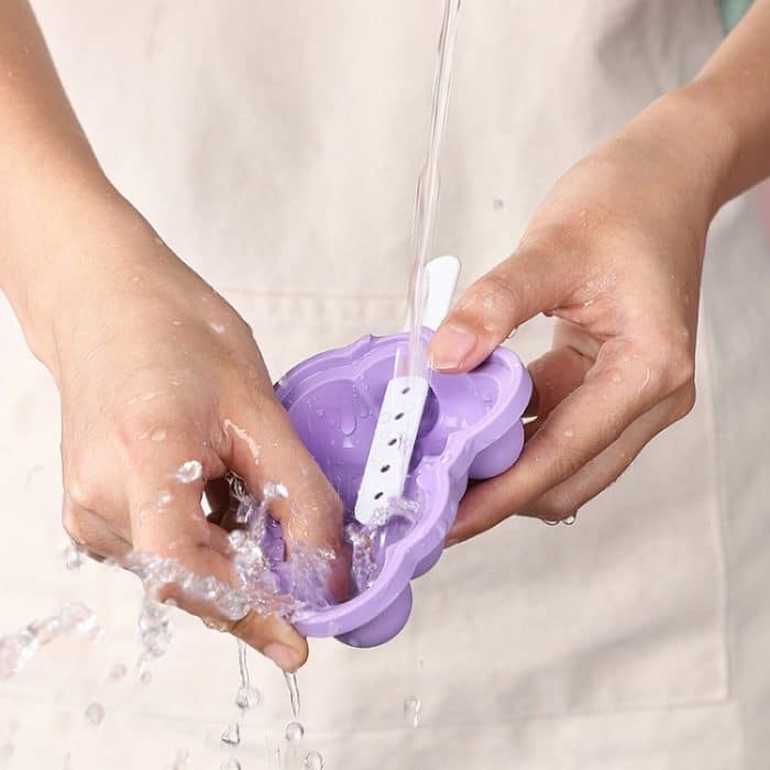 3 Stück Haushalts-Silikon-Eisform für Eis am Stiel mit Deckel, Grape, Strawberry, Flying Saucer, Rocket, Strawberry + Grape, Flying Saucer + Rocket – Bild 6