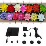 Solar-Brunnen, schwimmende Ansichten, Garten-Pool-Wasser-Szene, Lotusblatt-Blumen-Stil, Farbe, zufällige Lieferung, Lotus Leaf Flower Solar Fountain – Bild 5