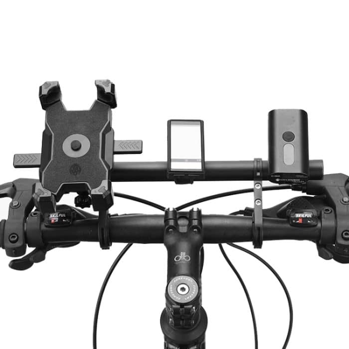 BG-798 30cm Fahrradverlängerungshalterung Doppelstange Aluminium Taschenlampe Stoppuhr Scheinwerfer Ausdehnungshalterung – Bild 5