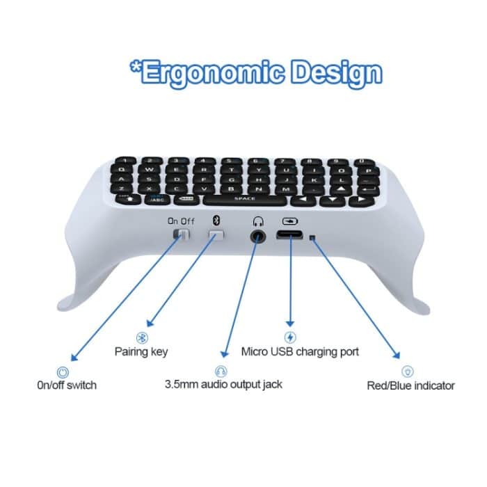 JYS-P5121drahtloser Bluetooth-HandleTastatur kannChatStimmeexterne TastaturGeeignet fürPS5,Hinweis:ohne Griff – Bild 4