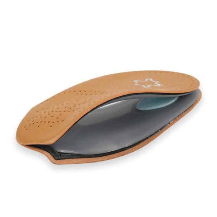 2 Paar Rindsleder-Fußgewölbe-Halbeinlegesohlen, flache Fußgewölbeunterstützung, O-Bein-Korrektur-Einlegesohlen, Größe:, 35/36, 37/38, 39/40, 41/42, 43/44, 45/46 – Bild 5