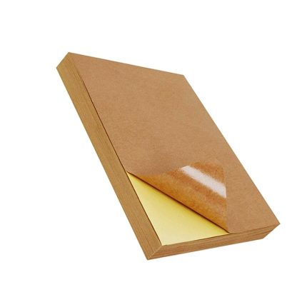 GYNP8081 100 Stück Laser-Inkjet-Markierungsaufkleber, A4-Kraftpapier, selbstklebendes Druckpapier, Dark, Light, Matte, Glossy