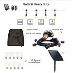 10 in 1 Outdoor Solar Birne String Lampe wasserdichte Solargartenlicht – Bild 4