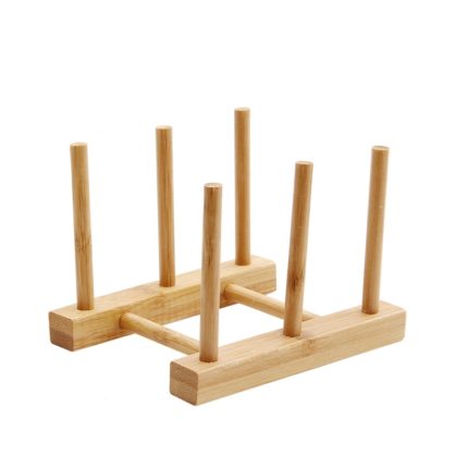 4 Stück Mehrzweck-Schüssel-Scheibenregal, Küchen-Abflussregal, Bambus-Geschirr-Aufbewahrungsregal, 2 Grid, 4 Grid, 7 Grid, 8 Grid
