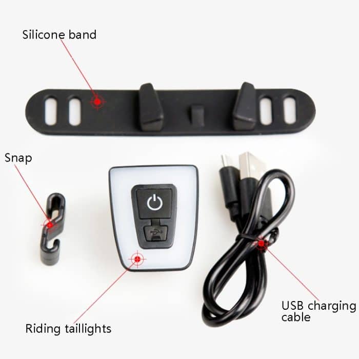 USB BIKE SAIP LIGHT NIGHT RIDING RAUM BIKE HAIL LIGHT SICHERHEIT WARNUNG – Bild 2