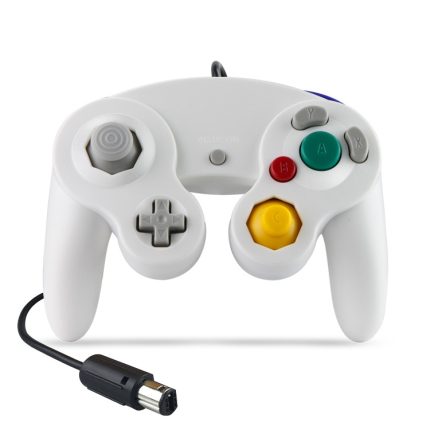 2 PCS Single Point Vibrating Controller Kabelgebundener Gamecontroller für Nintendo NGC / Wii, White, Pink, Yellow, Red, Purple