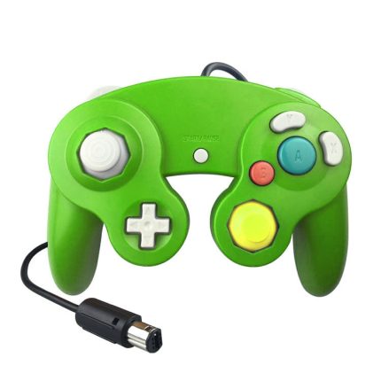 2 PCS Single Point Vibrating Controller Kabelgebundener Gamecontroller für Nintendo NGC / Wii, Green, Blue, Black, Silver, Orange