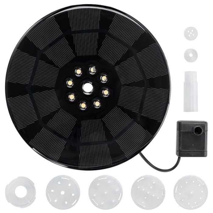 Bunter Lampenbatterie-Solarbrunnen Schwimmender Landschaftsbrunnen, Colorful Lamp Fountain – Bild 2