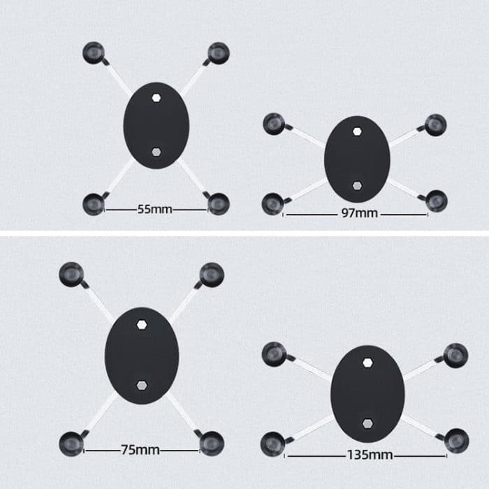 Auto-Kopfstützenhalterung, Motorrad-Rückspiegel-Handyhalterung. Stil:, 4 Claw Small Back Clips, 4 Claw Large Back Clip, 6 Claw Small Back Clip (engineering plastic), Plate Clamp – Bild 3