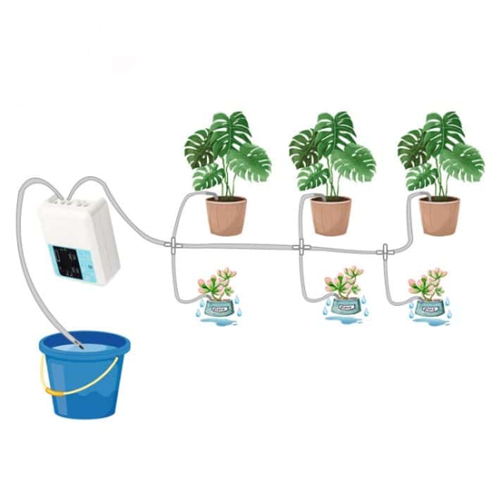 G89456 Solar Intelligent Voice Timing Automatisches Blumenbewässerungsgerät Lazy Plant Dripper, Single Pump 10 Sets, Single Pump 15 Sets, Double Pump 15 Sets 10M Tube, Double Pump 20 Sets Drop 15M Tube, Double Pump 30 Sets 20M Tube – Bild 1