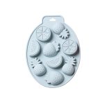 2 Stück Sommer Obst Stil Kuchen Schokolade Backform Silikon DIY Eiswürfelform, Summer Fruit(Blue), Summer Fruit(Pink)