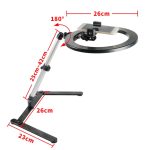 FP-10 Desktop-Multifunktions-Fotografie-Unterstützung, Telefon-Live-Ständer, LED-Fülllicht, Spezifikation:, Desktop Bracket + Phone Clip, Desktop Bracket + Clip + Ring Lamp – Bild 3