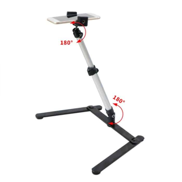 FP-10 Desktop-Multifunktions-Fotografie-Unterstützung, Telefon-Live-Ständer, LED-Fülllicht, Spezifikation:, Desktop Bracket + Phone Clip, Desktop Bracket + Clip + Ring Lamp – Bild 4