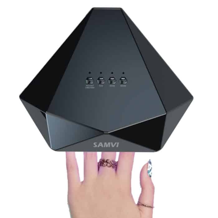 TBD05720591.jpg SAMVI 48W Intelligente Diamant Nagellampe Doppellichtquelle Infrarot-Sensation Schnelle Trockene Nagel-Phototherapie-Maschine, EU-Stecker – Bild 1