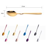 3 Stück Instant-Nudelgabel aus Edelstahl, Mehrzweck-V-förmiges Messer, Gabel und Löffel, All-in-One-Geschirr, Fork Spoon (Silver), Fork Spoon (Gold), Fork Spoon (Rose Gold), Fork Spoon (Black), Fork Spoon (Blue), Fork Spoon (Purple), Fork Spoon (Colorful) – Bild 3