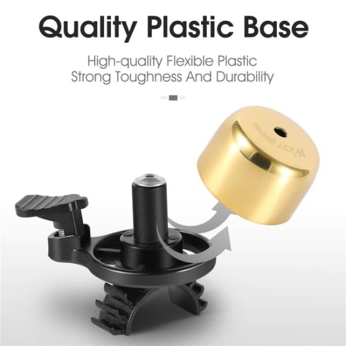 WEST BIKING YP0706048 Fahrrad Kupferklingel Mountainbike Miniklingel, West Biking Bicycle Bell(Black), West Biking Bicycle Bell(Golden) – Bild 4