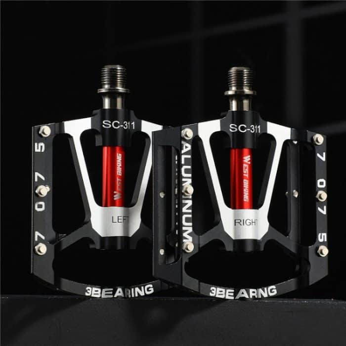 TBD0572071701A.jpg 1 Paar WEST BIKING YP0802083 Mountainbike-Pedal aus Aluminiumlegierung, leichtes Lager-Fußpedal – Bild 1