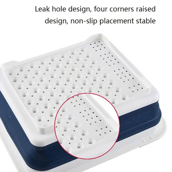 2 Stück faltbare Silikon-Drainage-Geschirrständer-Geschirr-Aufbewahrungsbox, Drainage Dish Rack – Bild 5