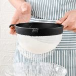5 Stück Kunststoff-Mehlsieb, Handfiltersieb, Flour Filter(Black White) – Bild 5