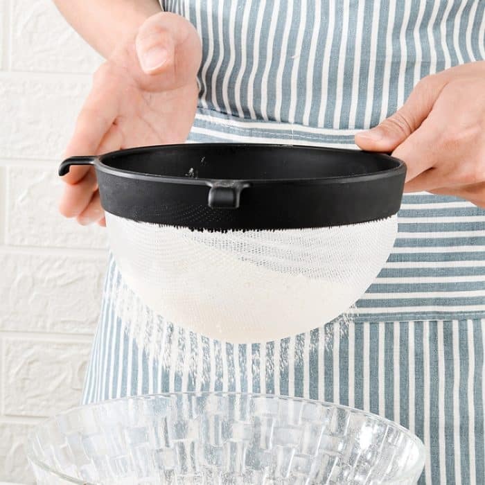 5 Stück Kunststoff-Mehlsieb, Handfiltersieb, Flour Filter(Black White) – Bild 5