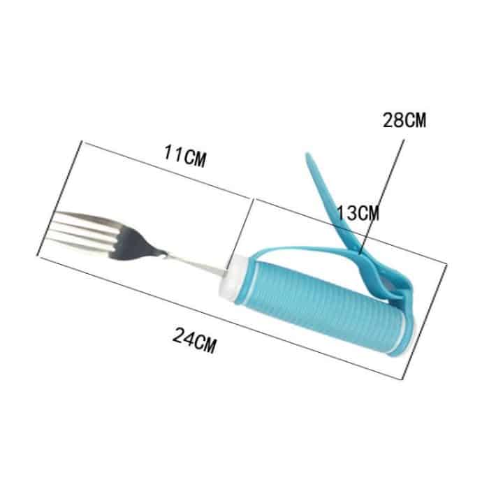 Biegbare Selbstbedienungsgabel aus Edelstahl 304 für Behinderte und ältere Menschen, Fork – Bild 2