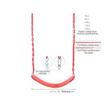 Indoor- und Outdoor-Kinder-Fitness EVA Soft Board Swing mit Kette, zufällige Farblieferung – Bild 3