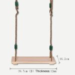 Erwachsene Kinder Indoor Outdoor Holzschwingen Vier Plankenschaukel, Zufällige Farblieferung (rot) – Bild 3