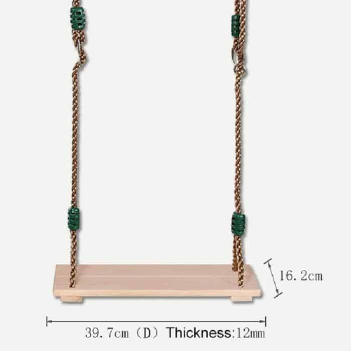 Erwachsene Kinder Indoor Outdoor Holzschwingen Vier Plankenschaukel, Zufällige Farblieferung (rot) – Bild 3