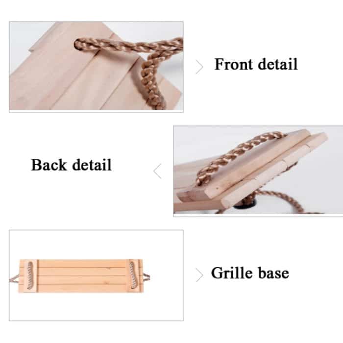 Erwachsene Kinder Indoor Outdoor Holzschwingen Vier Plankenschaukel, Zufällige Farblieferung (rot) – Bild 6