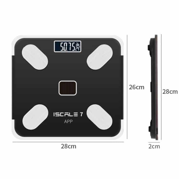 ISCRLE7 Smart Weight Scale Bluetooth-Körperfettmessgerät, Charging Model(Rose Gold), Charging Model(Bright Black), Charging Model(Red), Battery Model(Rose Gold), Battery Model(Red), Battery Model(Bright Black), Solar Energy Charging(Rose Gold)... – Bild 4