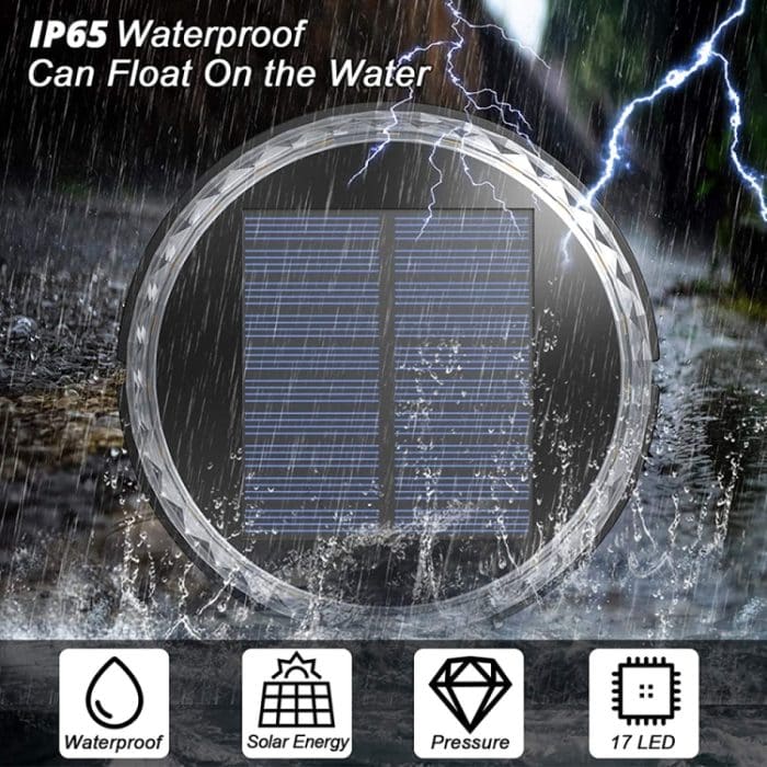 A21 LED-Untergrundlampe, Solar-Rasenleuchte, Außenhof-Garten-Landschaftsleuchte – Bild 6