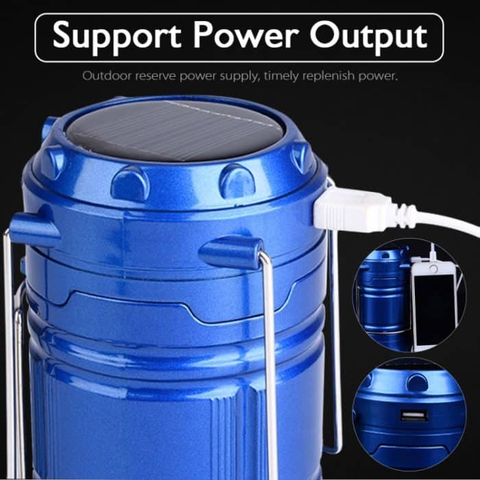 LED-Zeltlicht, solarbetrieben, wiederaufladbar, Campingleuchte, dehnbare, multifunktionale Laterne, unterstützt USB-Ausgang, EU-Stecker, Solar + EU Plug – Bild 6