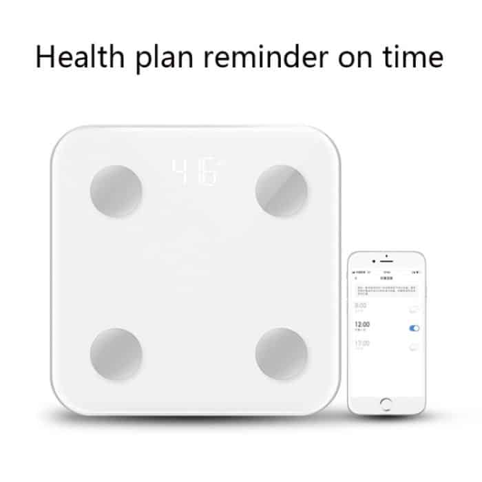 8066 Intelligente elektronische Körperfettwaage für Zuhause, Bluetooth-Gewichtswaage, Battery Style(White), Charging Style(White) – Bild 2