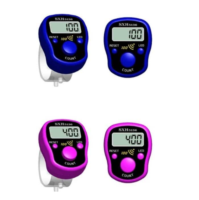4 stücke LED leuchtender elektronischer Zähler mit Toninnerungsfunktion nach hundert, zufälliger Farblieferung – Bild 3
