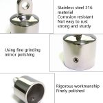 Gewöhnliche Single Top Silk Slip Cap 316 Edelstahl Yacht RV Markisenzubehör, 19mm, 20mm, 22mm, 25mm, 30mm, 32mm – Bild 6