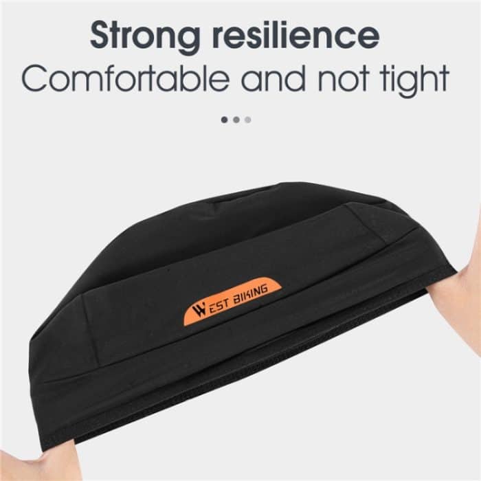 West Biking YP0201294 Sommermütze aus Eisseide, winddichte Kapuze, atmungsaktive und schnell trocknende Helmfutterkappe, Ice Silk Hat Riding Cap(Black), Ice Silk Hat Riding Cap(Gray) – Bild 5