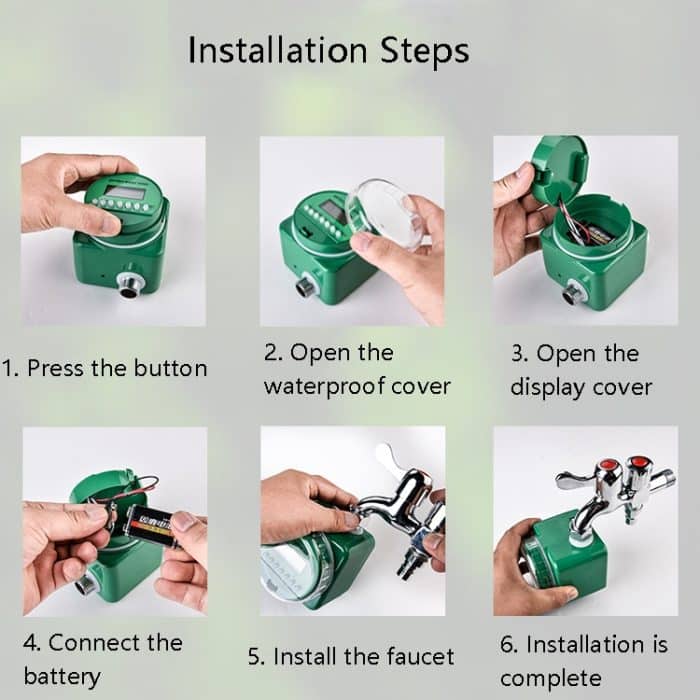 RUAGEA BQ08 Automatische Wassersprüher Micro-Spray-Tröpfchen Automatische Bespeisenzeit-Spülung mit Regensensor-Funktion – Bild 6