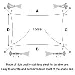 Sonnensegel 304 Edelstahl Zubehör Outdoor Schatten Blumenkorb Schrauben Diamant Türschnalle, 18 PCS / M5 Set – Bild 7