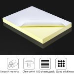 100 Blatt A4, nicht klebendes Druckpapier, blanko, selbstklebendes Etikettenpapier für den Laser- und Tintenstrahldruck, Glossy, Matte – Bild 3