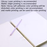 100 Blatt A4, nicht klebendes Druckpapier, blanko, selbstklebendes Etikettenpapier für den Laser- und Tintenstrahldruck, Glossy, Matte – Bild 7