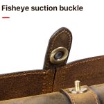 KONTAKTE FAMILIE CF1117 Uhrenbox aus Leder mit Retro-Crazy-Horse-Textur, runde Schnalle, Aufbewahrungsbox, Fassungsvermögen: Platz für 3 Uhren, CF1117 – Bild 5