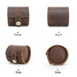 Contacts Family CF1125 Einzeluhrenposition Crazy Horse Leder-Uhrenbox Runde Uhrenaufbewahrungsbox, CF1125 – Bild 4