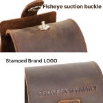 Contacts Family CF1125 Einzeluhrenposition Crazy Horse Leder-Uhrenbox Runde Uhrenaufbewahrungsbox, CF1125 – Bild 5