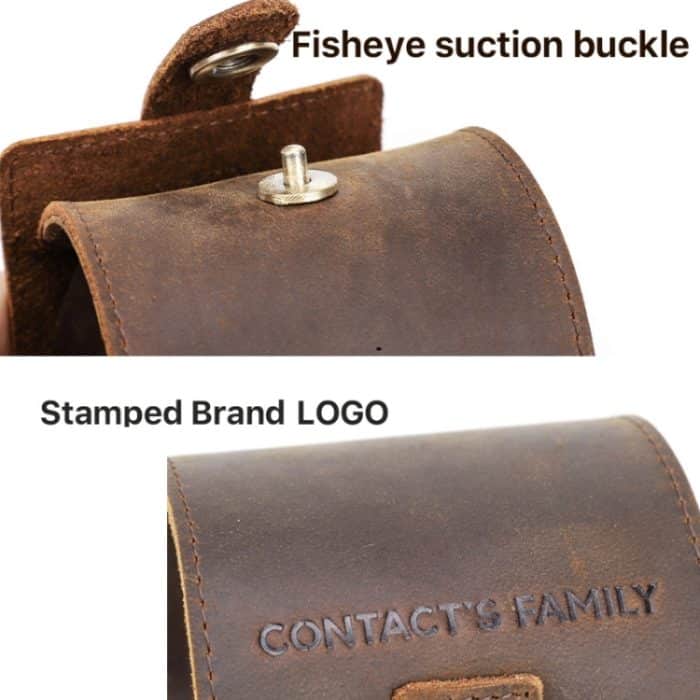 Contacts Family CF1125 Einzeluhrenposition Crazy Horse Leder-Uhrenbox Runde Uhrenaufbewahrungsbox, CF1125 – Bild 5