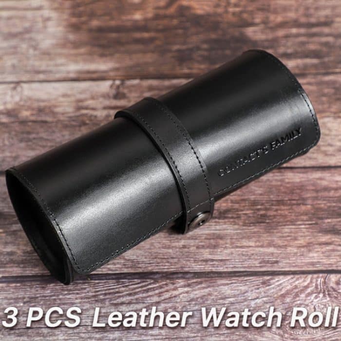 Contacts Family CF1117B 3 Uhrenpositionen Leder-Uhrenbox mit runder Schnalle Outdoor-Reise-Uhrenaufbewahrungsbox, CF1117A – Bild 2