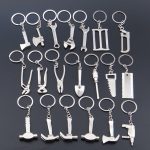 10 Stück Werkzeug-Metall-Schlüsselanhänger, Auto-Schlüsselanhänger, H-540 Activity Wrench, H-389 Hex Wrench, H-391 Glossy Ax, H-388 Thread Ax, H-395 Double Head Wrench, H-405 Double Row Saw, H-402 Hand Saw, H-541 Crooked Nose Pliers, H-399 Pliers... – Bild 3