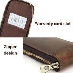 Kontakte Familie CF1121 Retro Crazy Horse Lederuhr Aufbewahrungsbox Einzeluhr Sitz Tragbare Uhr Reißverschlusstasche, CF1121 – Bild 4